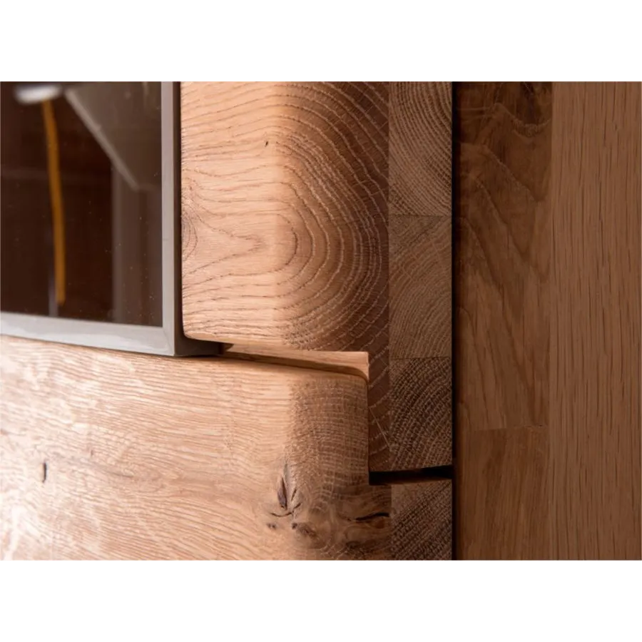 Vaisselier en bois massif finition huilée et brossé collection VERONA