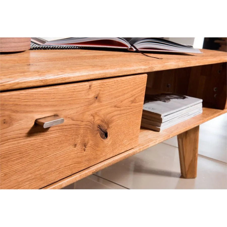 table basse bois naturel avec rangements Collection VERONA