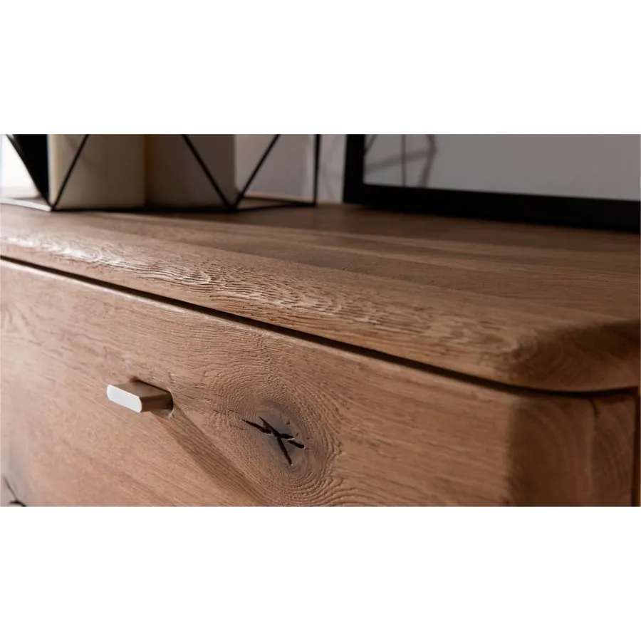Table basse en chêne massif finition naturel huilé et brossé gamme VERONA
