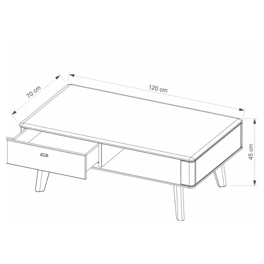 Tables basses en chêne 120x75 cm collection VERONA