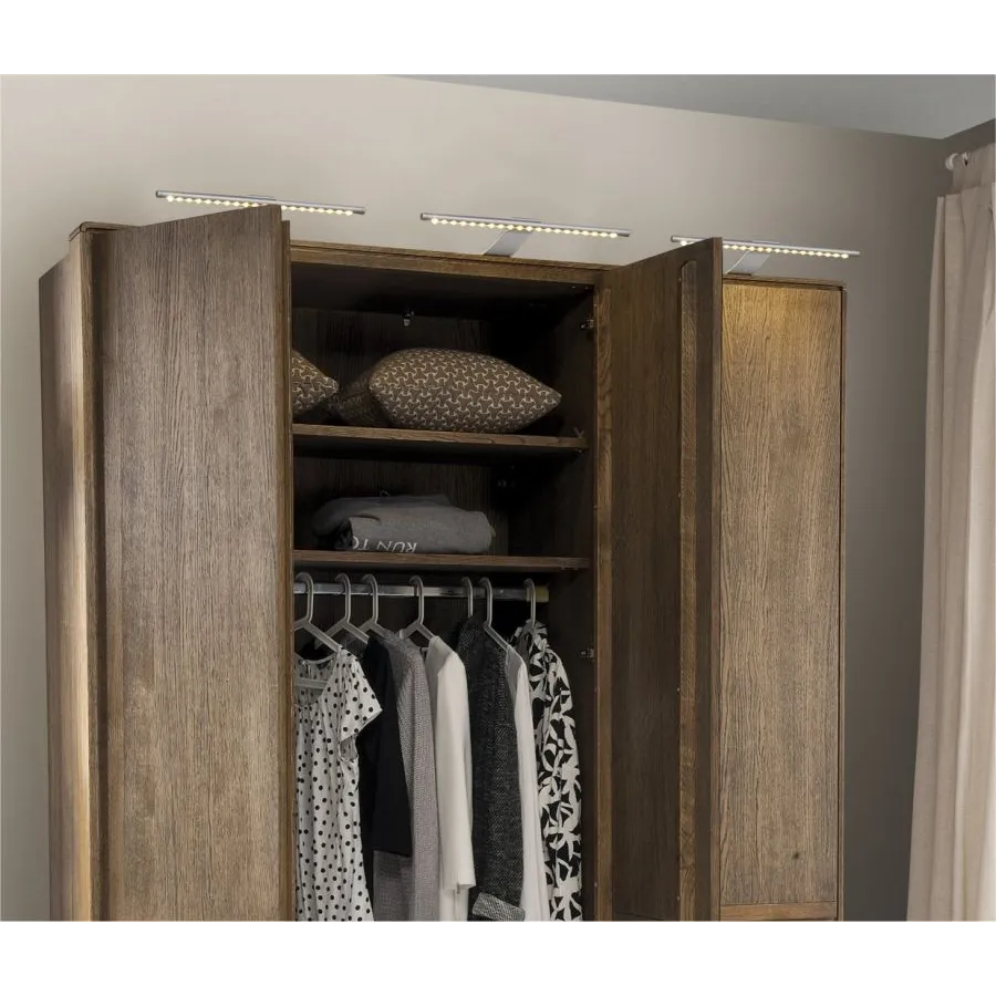 armoire 3 portes bois avec niches de rangement collection VOLA