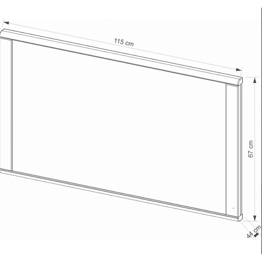 Grand miroir pour la coiffeuse en bois collection VOLA