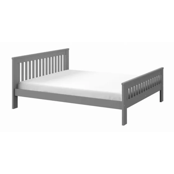Lit pin massif finition gris anthracite collection NORWAY