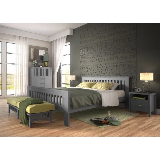 Table de nuit en pin massif pour chambre collection NORWAY
