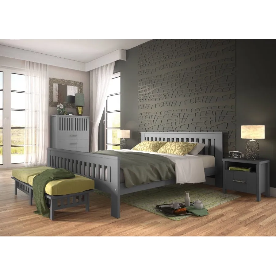 Table de nuit en pin massif pour chambre collection NORWAY