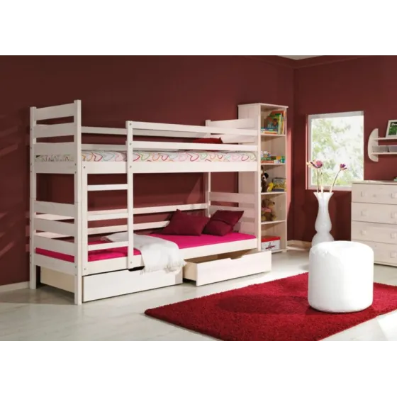 Lit superposé en bois pour chambre enfant collection TOMI