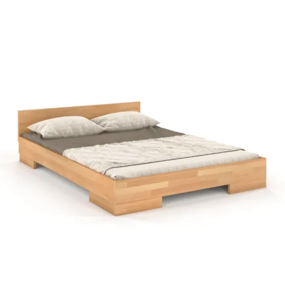 Lit en bois massif finition naturel collection ZENNO