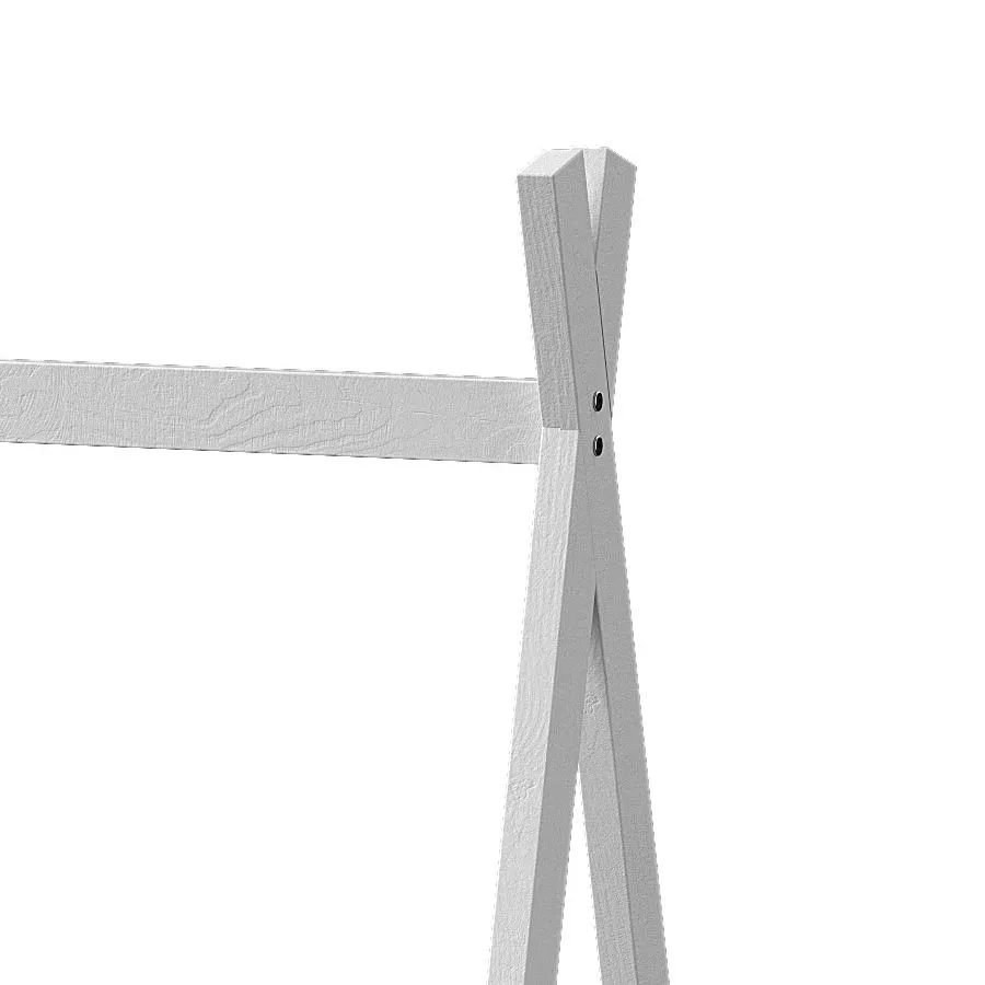 Lit cabane en bois massif blanc collection MOBI