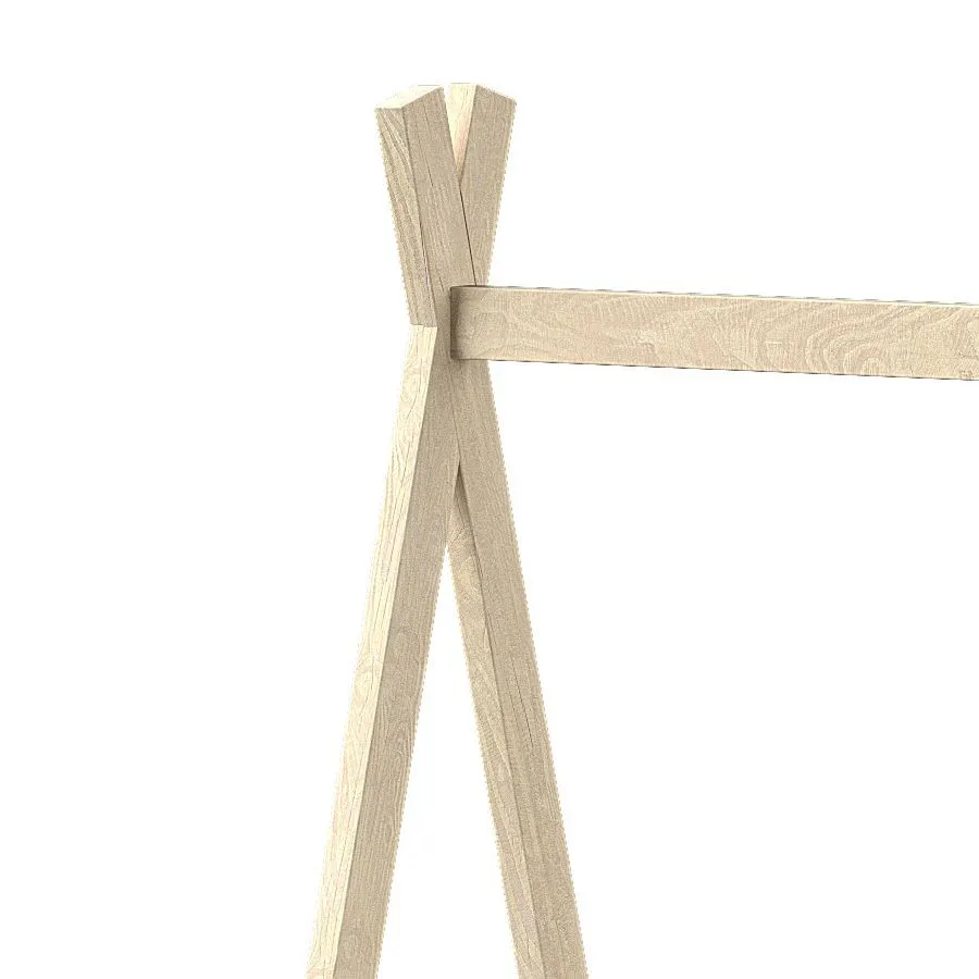 Lit cabane en bois massif naturel collection MOBI