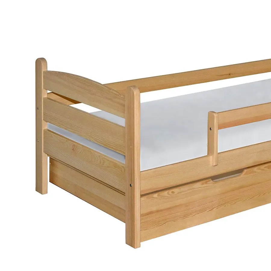Lit enfant 90x200 en bois pin naturel MAURY