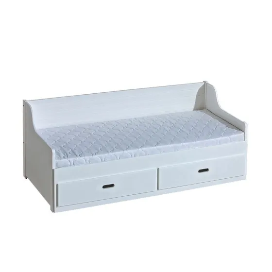 Lit gigogne blanc avec 2 tiroirs de rangement collection HOBBY