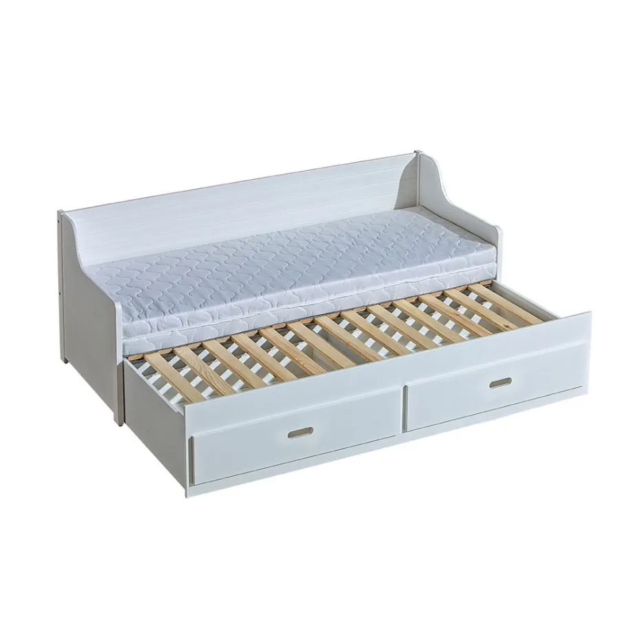 Lit gigogne bois avec sommier en pin massif collection HOBBY