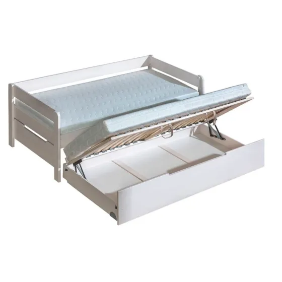 lit gigogne bois avec tiroir de rangement collection TED