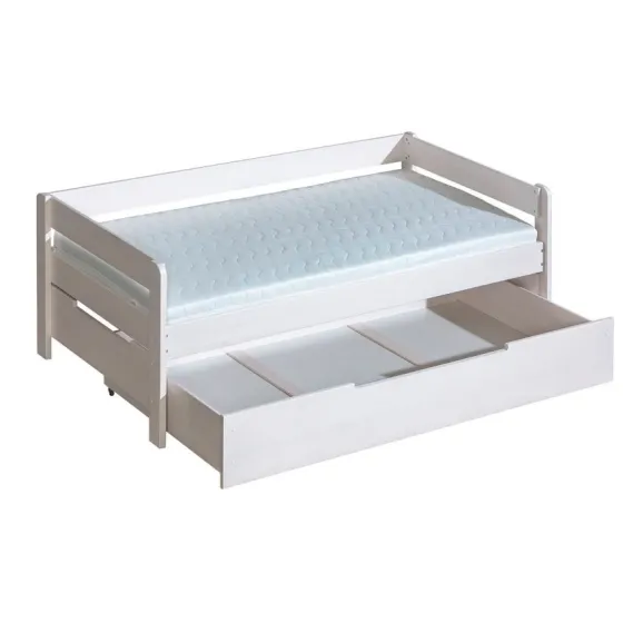 Lit enfant en bois 90x200 avec tiroir de rangement collection TED