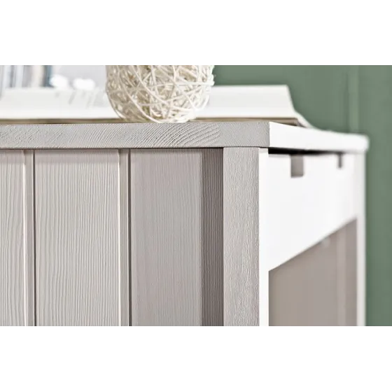 Bureau en bois 100% massif finition blanc mobilier collection TOM