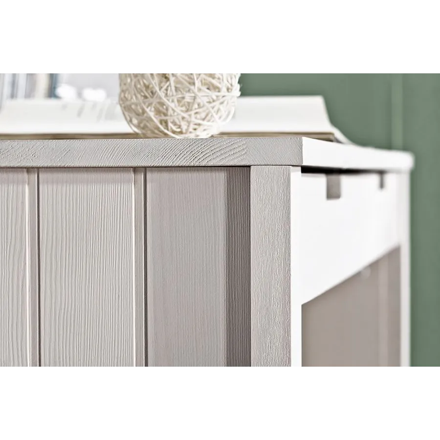Bureau en bois 100% massif finition blanc mobilier collection TOM