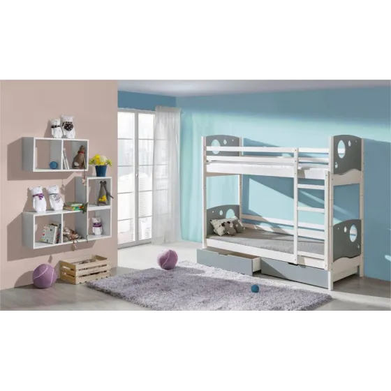 Étagère murale en bois pour chambre enfant collection TED