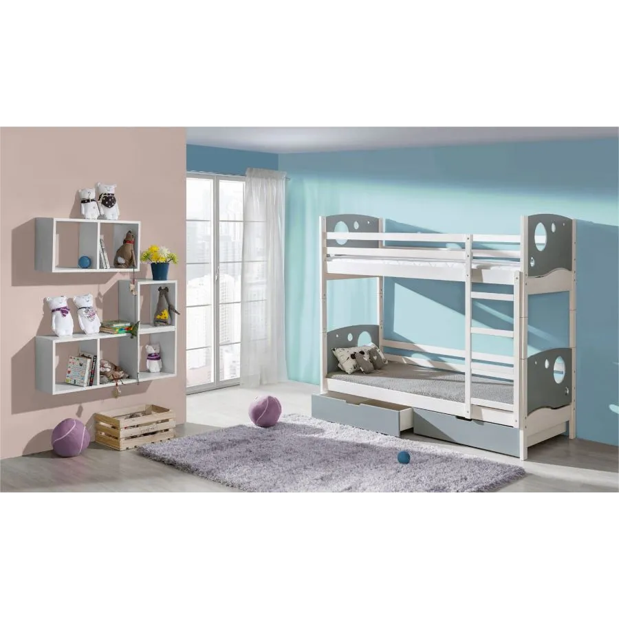 Étagère murale en bois pour chambre enfant collection TED