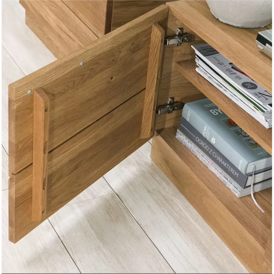 Meuble TV en bois avec 2 niches de rangement internes collection DIAMOND
