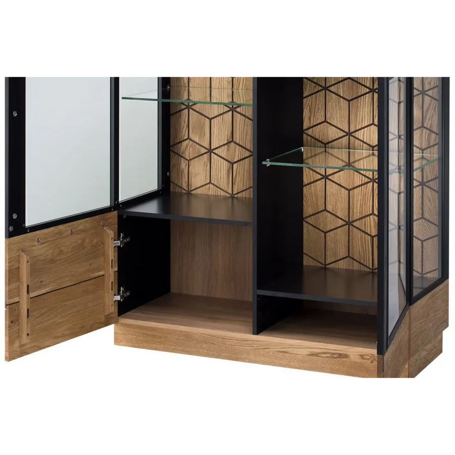Vaisselier en bois et métal avec 6 étagères collection DIAMOND