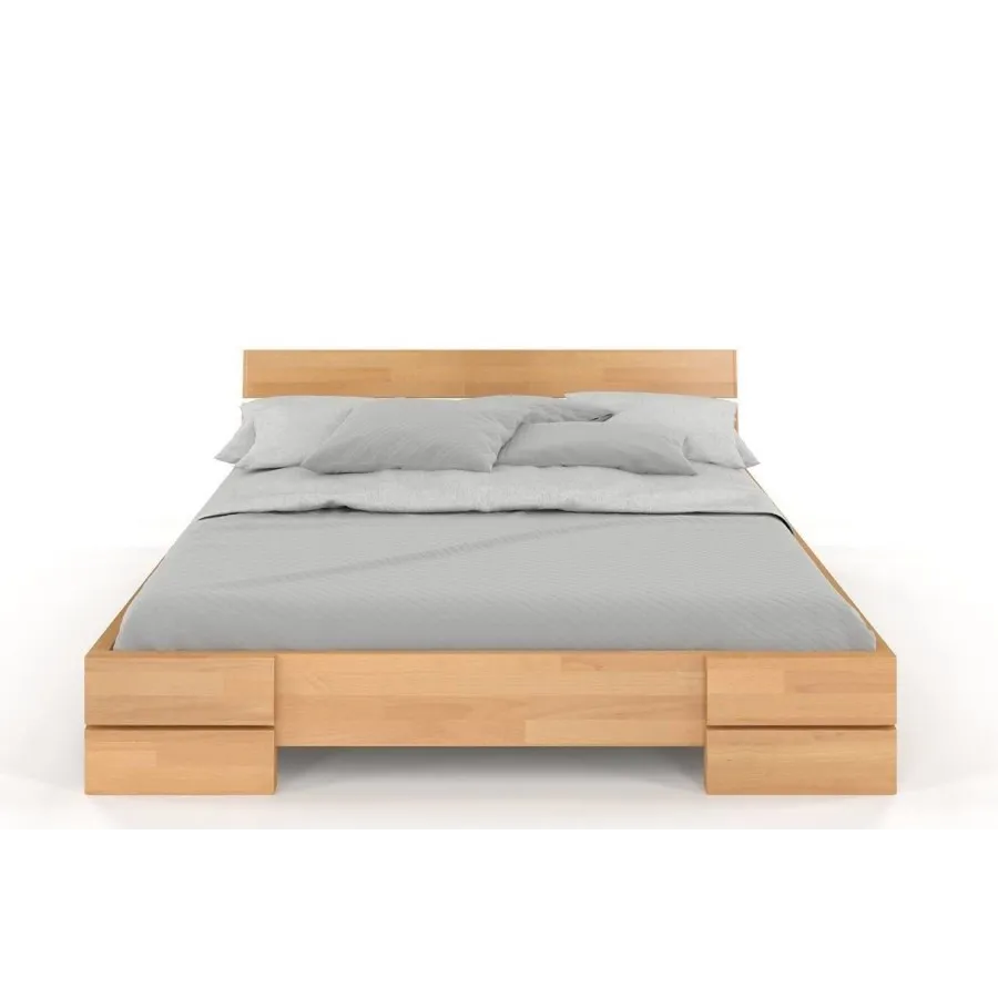 Lit en bois massif 2 personnes collection INDIGO