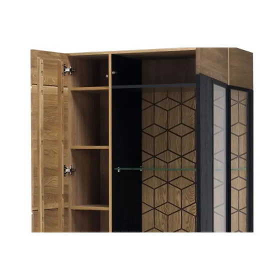 Vaisselier en bois et métal 2 portes collection DIAMOND