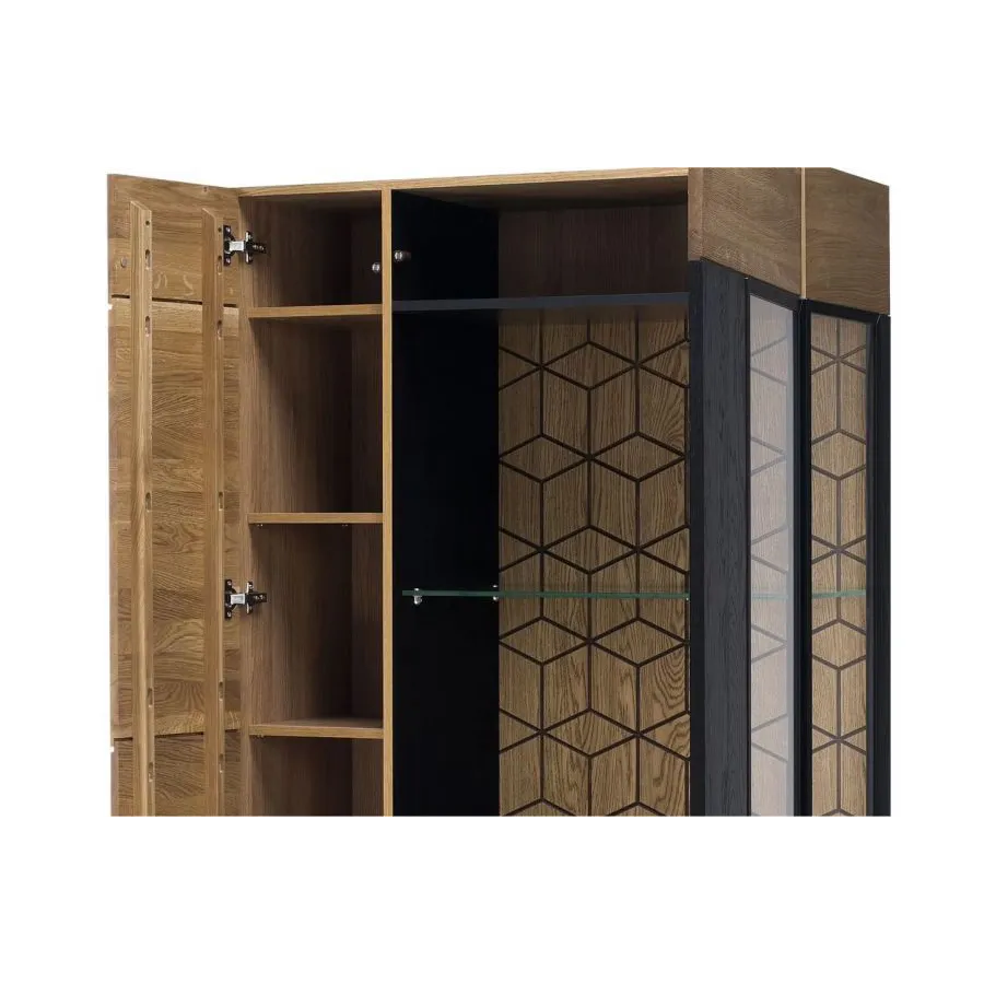 Vaisselier en bois et métal 2 portes collection DIAMOND