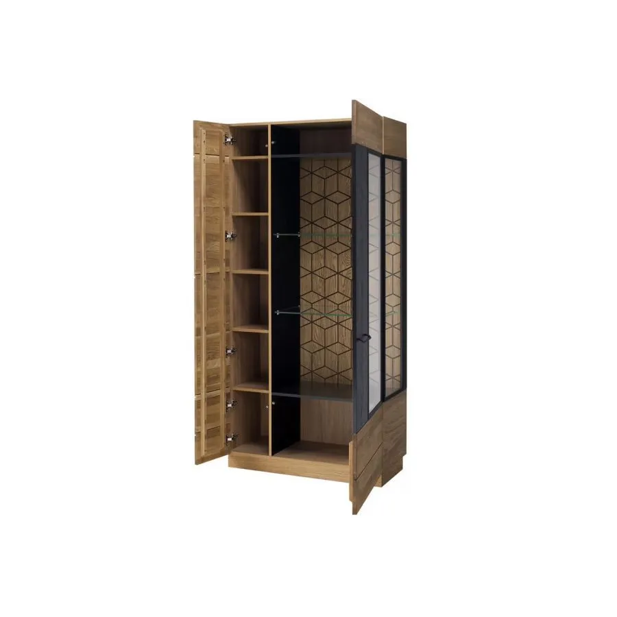 Vaisselier en bois et métal 11 niches de rangement collection DIAMOND