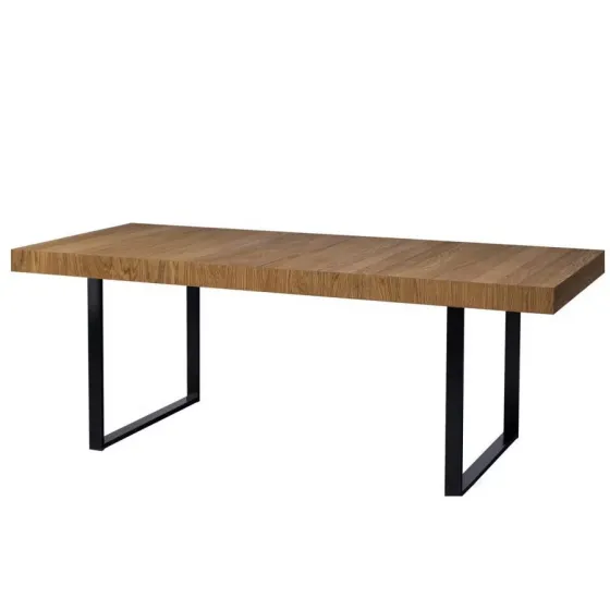 Table en bois salle à manger 220x90 avec rallonge collection DIAMOND