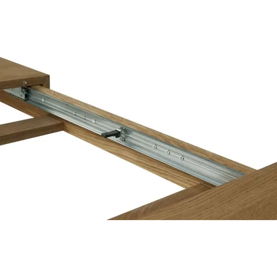 Table en bois salle à manger avec rails métalliques collection DIAMOND