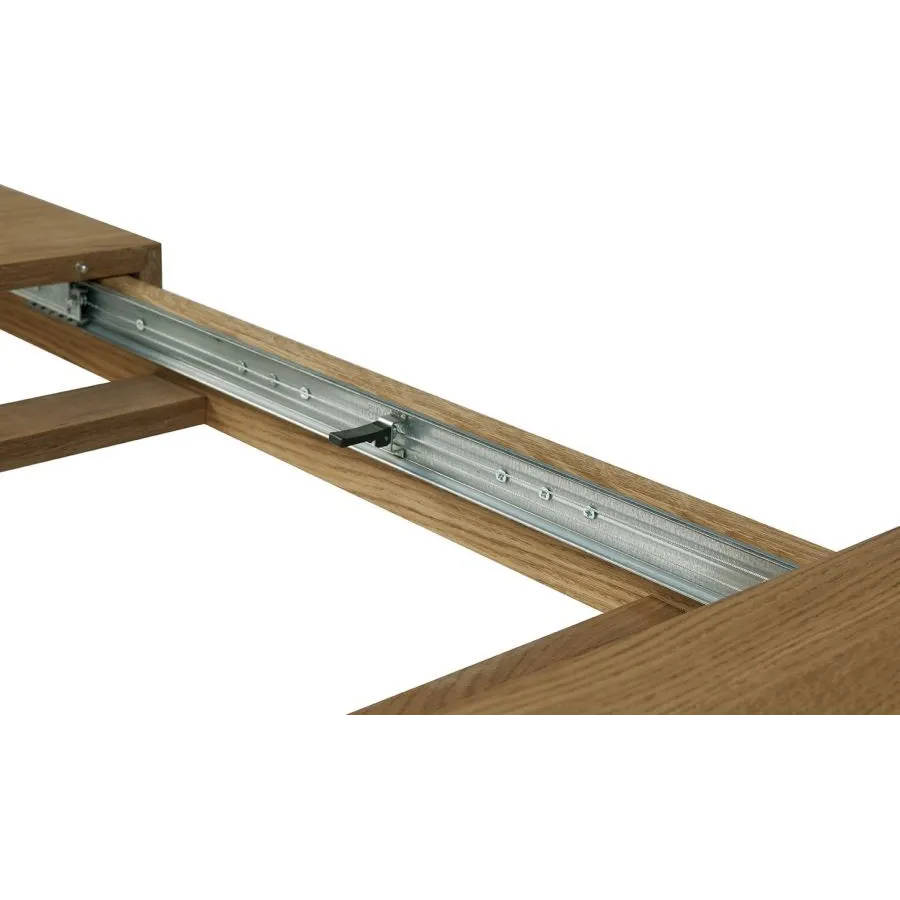 Table en bois salle à manger avec rails métalliques collection DIAMOND