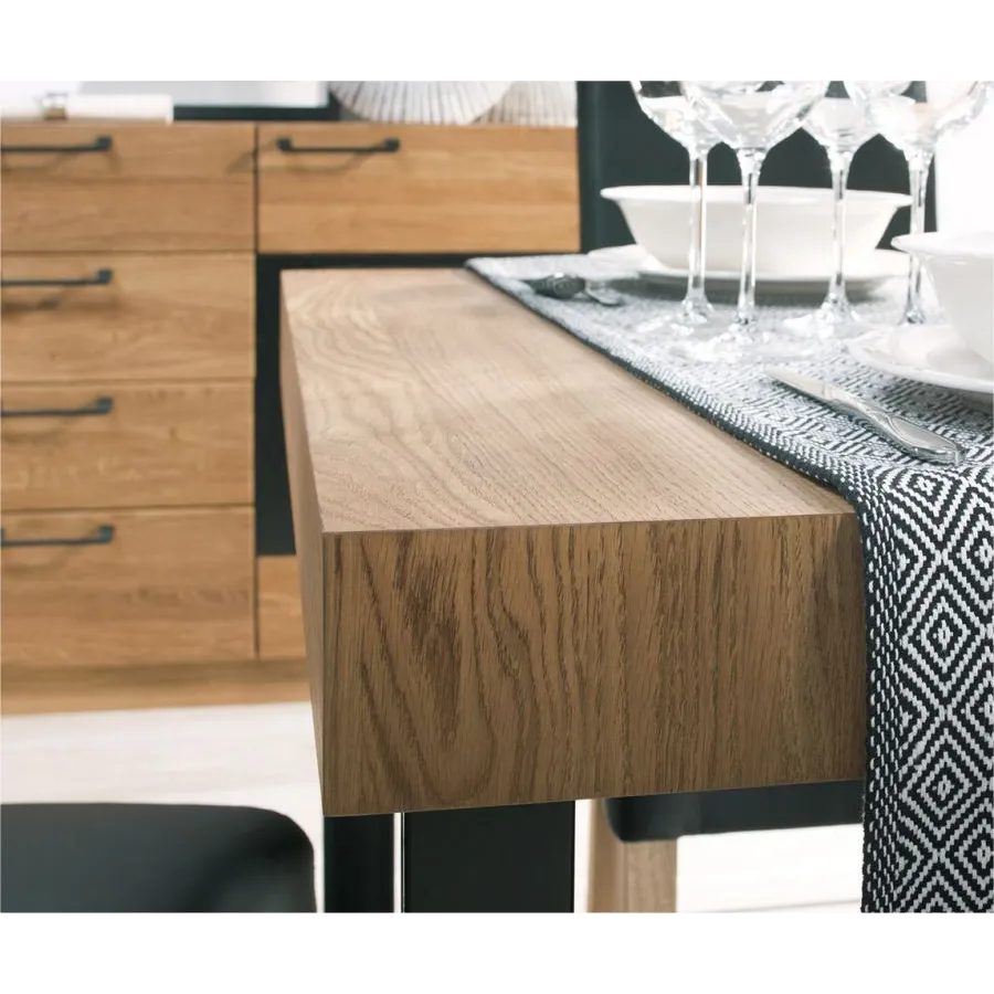 Table en bois salle à manger avec plateau 5 cm collection DIAMOND