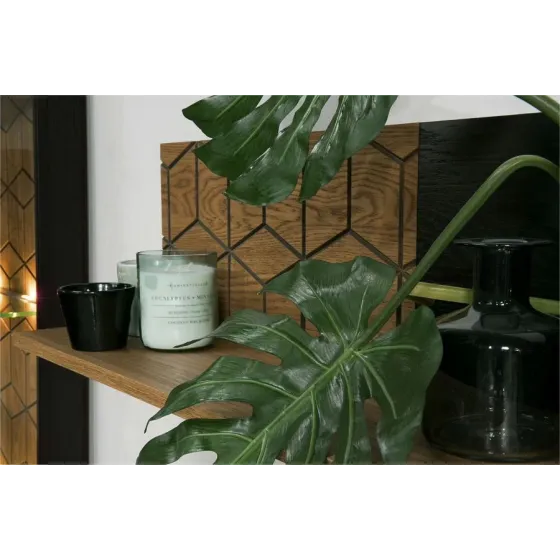 étagère murale en bois  finitions chêne naturel et noir collection DIAMOND