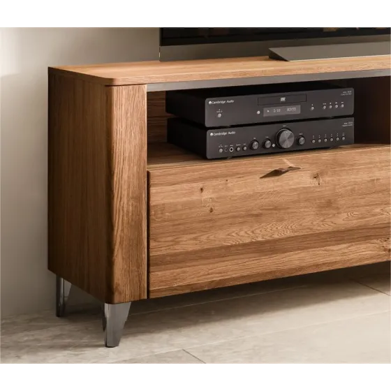 Meuble télé en bois avec 2 niches de rangement collection HAVANA
