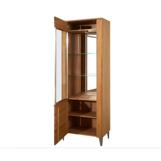 Vitrine en bois 1 porte ouverture gauche HAVANA