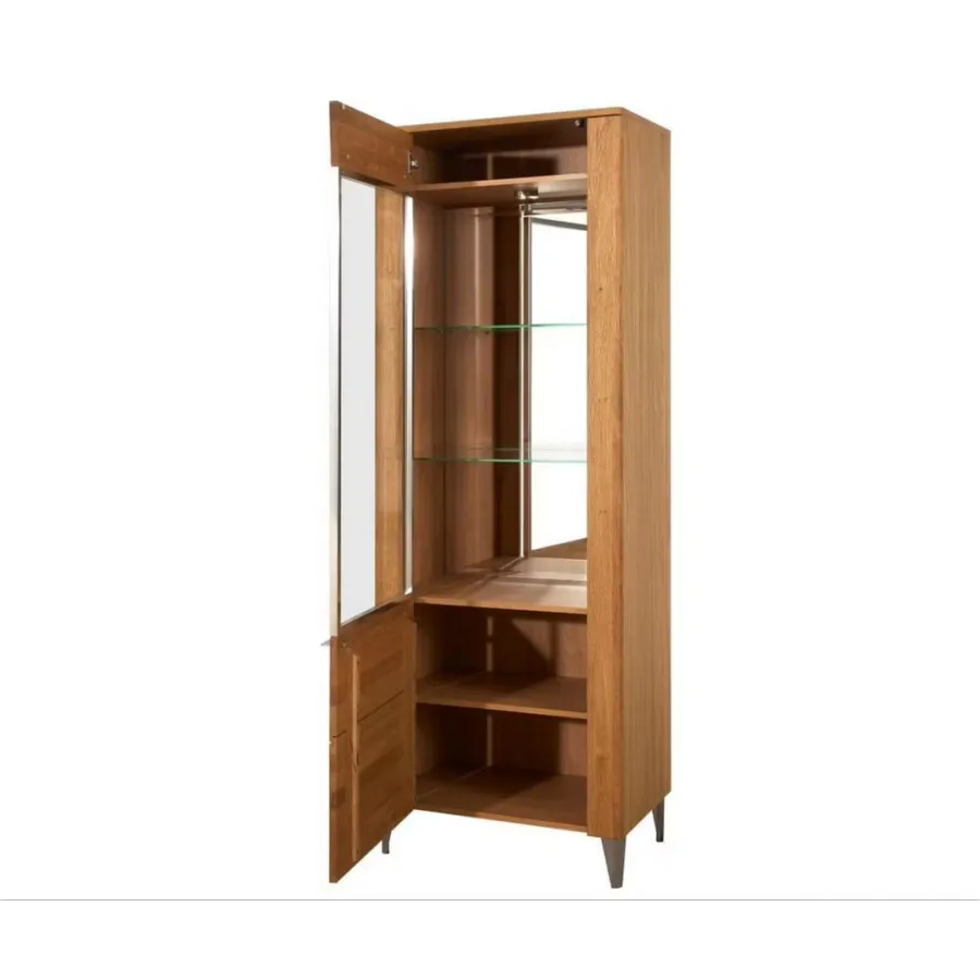 Vitrine en bois 1 porte ouverture gauche HAVANA