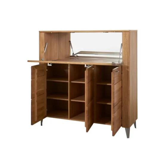 Buffet vaisselier en bois 4 portes collection HAVANA