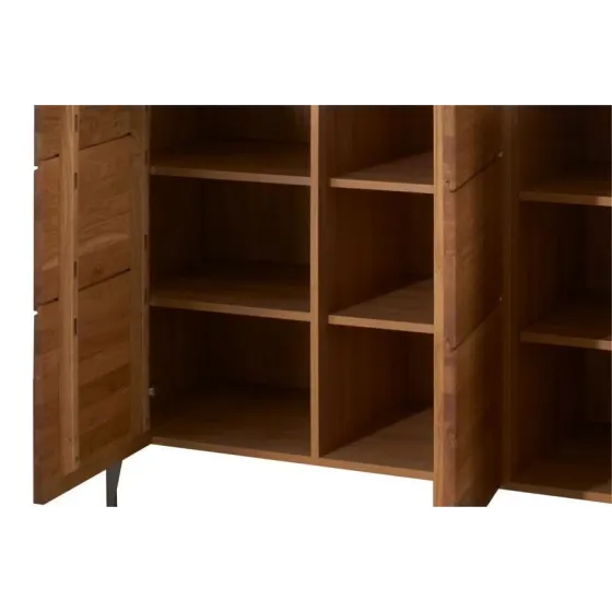 Buffet vaisselier en bois avec 9 niches de rangement collection  HAVANA