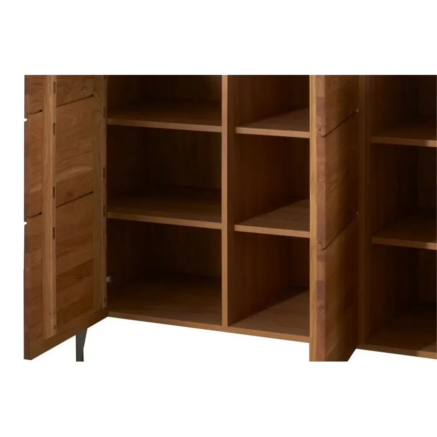 Buffet vaisselier en bois avec 9 niches de rangement collection  HAVANA