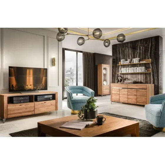 Vitrine en bois pour salon collection  HAVANA