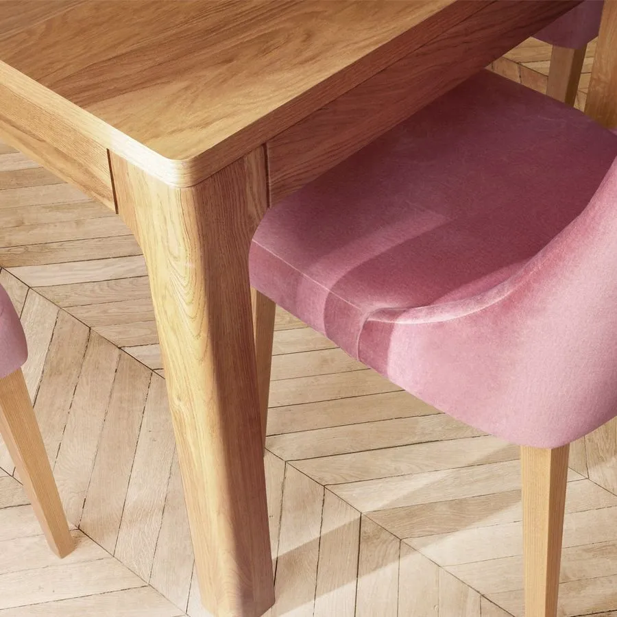 Table bois avec pieds en chêne massif collection HAVANA