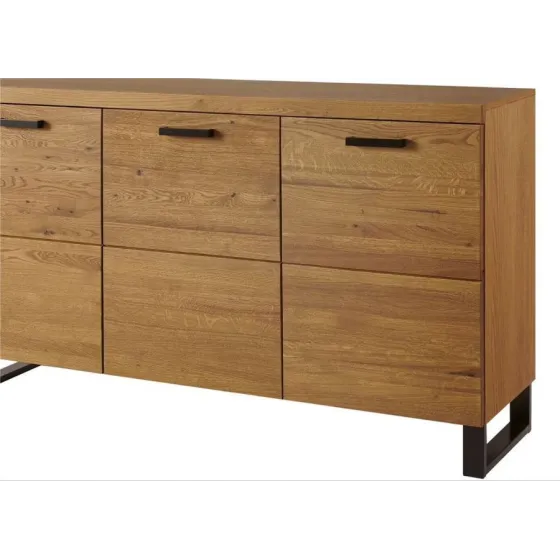 Buffet salon bois naturel style industriel FLOW