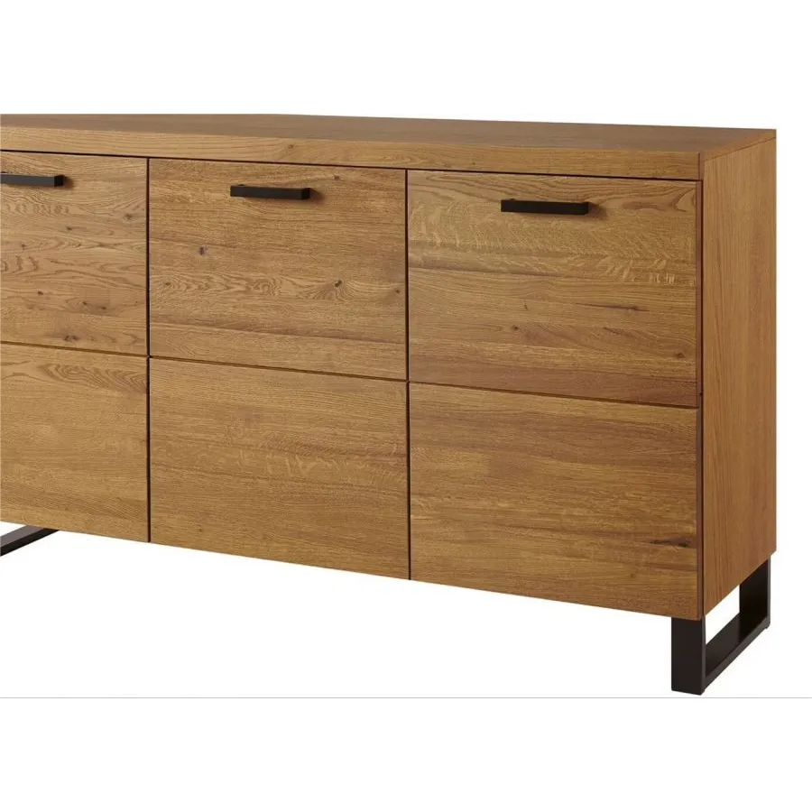 Buffet salon bois naturel style industriel FLOW