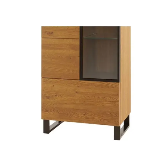 Vitrine en bois et avec pieds en métal collection FLOW