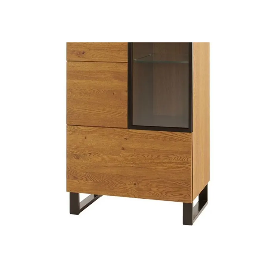 Vitrine en bois et avec pieds en métal collection FLOW