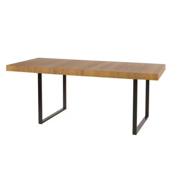 table en chêne naturel pour salle a manger avec rallonge FLOW