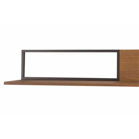 Etagère murale bois chêne naturel et métal noir FLOW