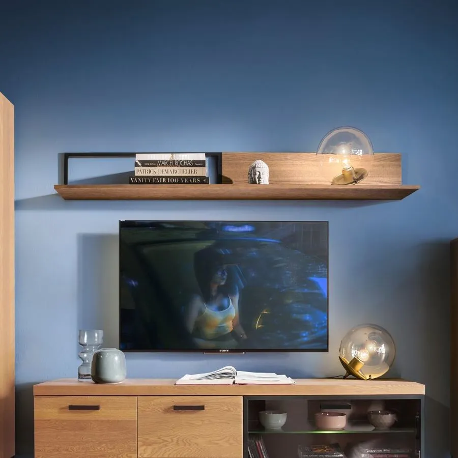 Etagère murale bois et métal 180 cm collection FLOW