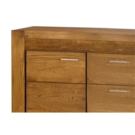 Commode en bois avec poignées en métal collection BAROS