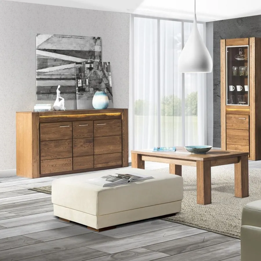 Buffet chêne massif pour salon collection BAROS